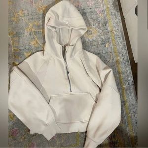 White opal lululemon scuba hoodie